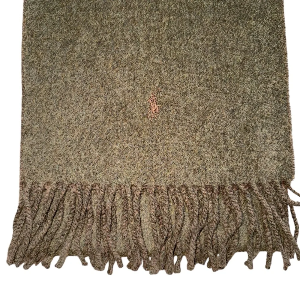Polo Ralph Lauren Men's Classic Reversible Scarf, Olive/ Brown
